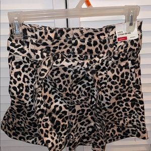Leopard High-Waisted Shorts